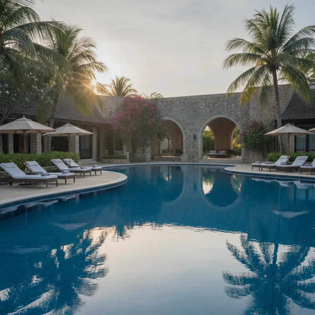 สระว่ายน้ำกลางแจ้งของ Jeffy Hotel