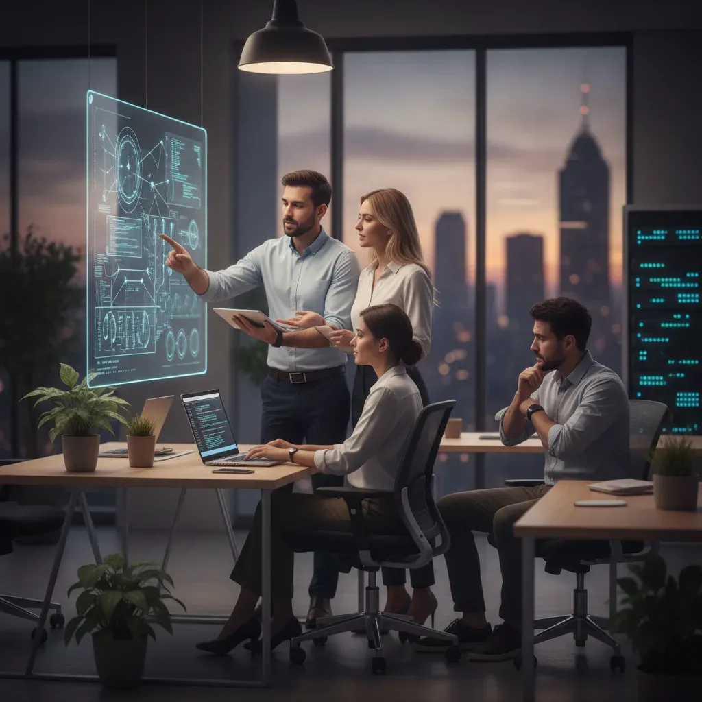 Software and application development company illustration